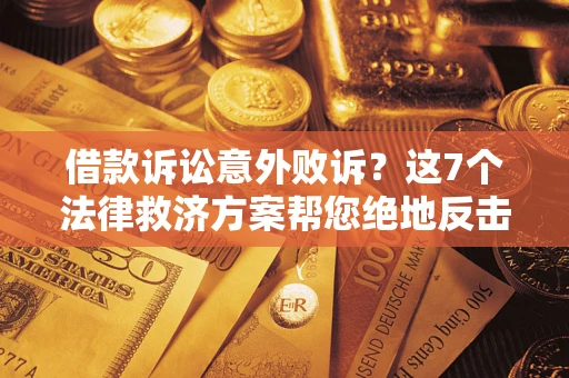 武汉借款诉讼意外败诉？这7个法律救济方案帮您绝地反击！