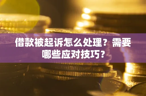 武汉借款被起诉怎么处理？需要哪些应对技巧？