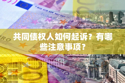 武汉共同债权人如何起诉？有哪些注意事项？