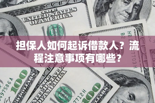 武汉担保人如何起诉借款人？流程注意事项有哪些？